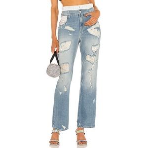 RTA boyfriend jeans with boxer short